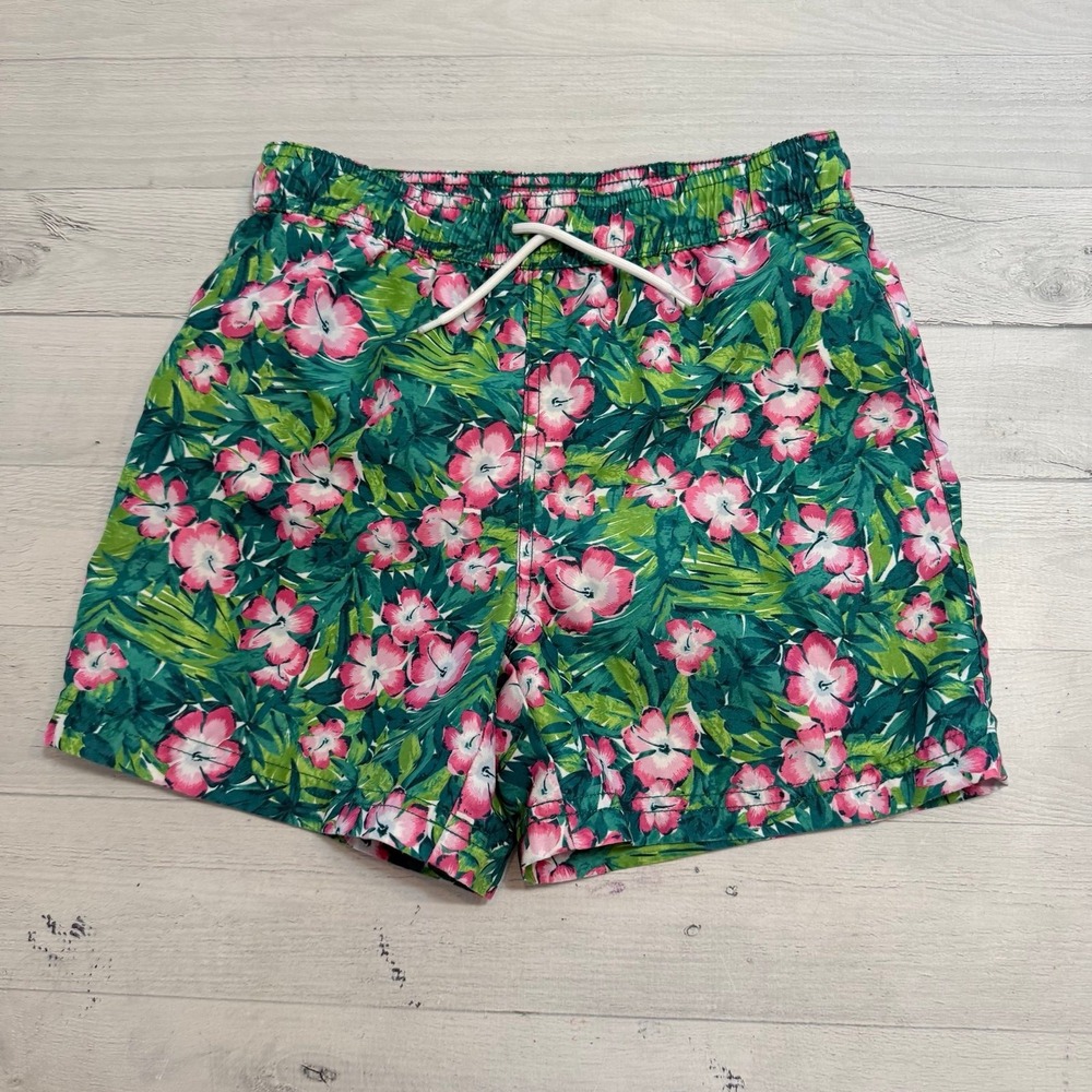 Janie and Jack tropical floral swim shorts boys size 8